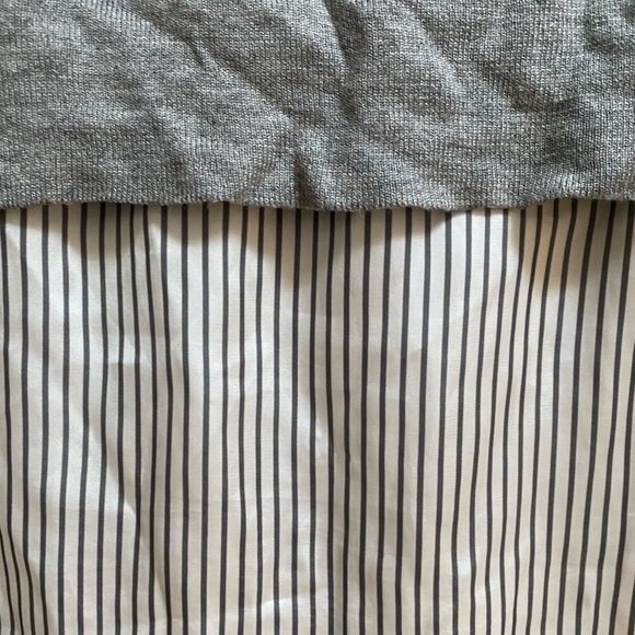 Zara Grey Combination Knit Satin Blouse S - Picture 4 of 4